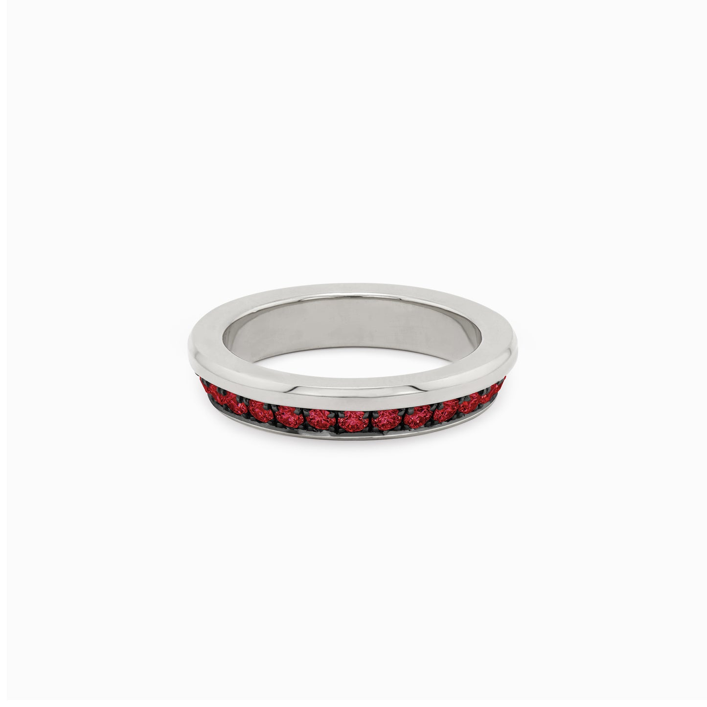 OFF-KILTER Outrageous Ruby Stacking Ring – Dark Mode