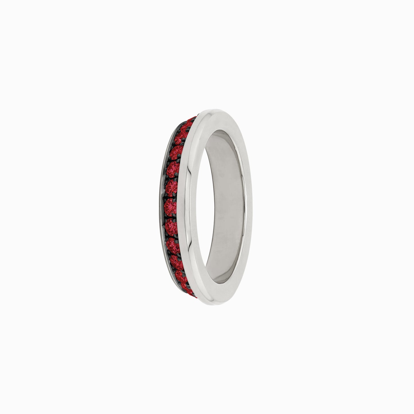 OFF-KILTER Outrageous Ruby Stacking Ring – Dark Mode
