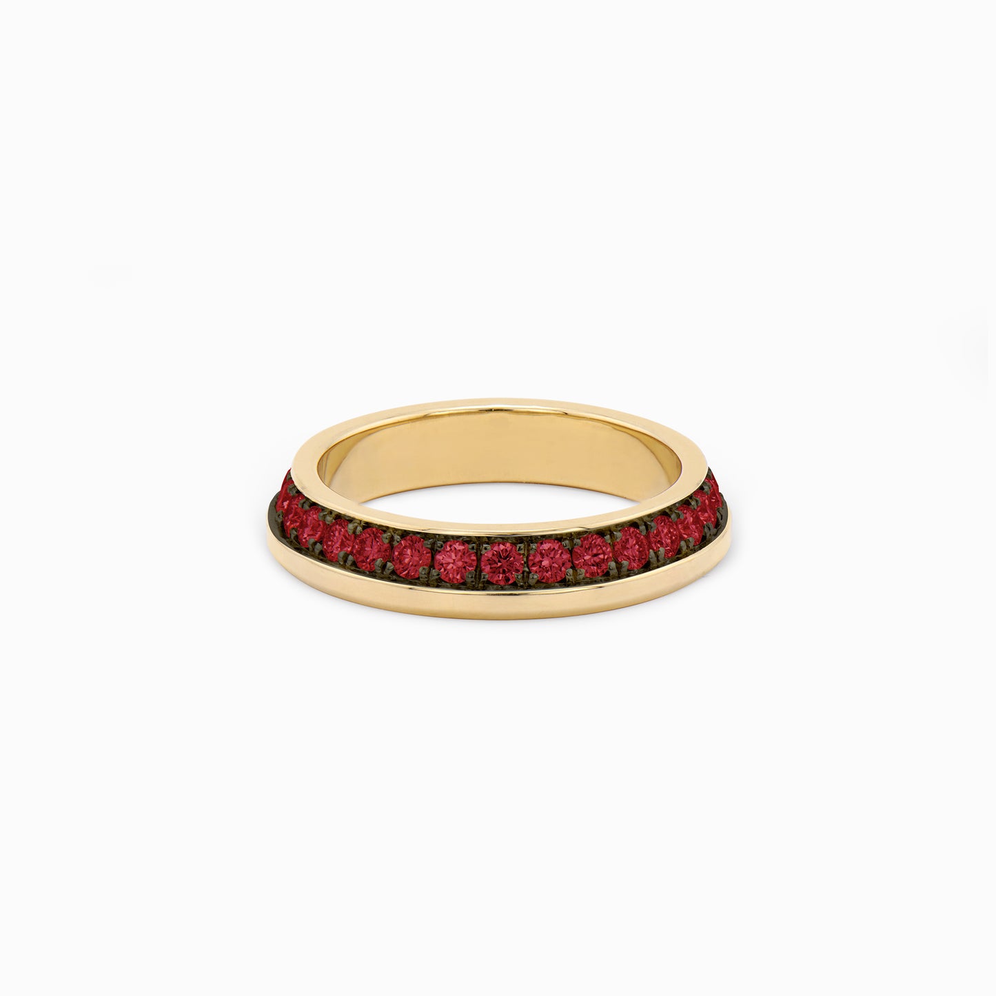 OFF-KILTER Outrageous Ruby Stacking Ring – Dark Mode