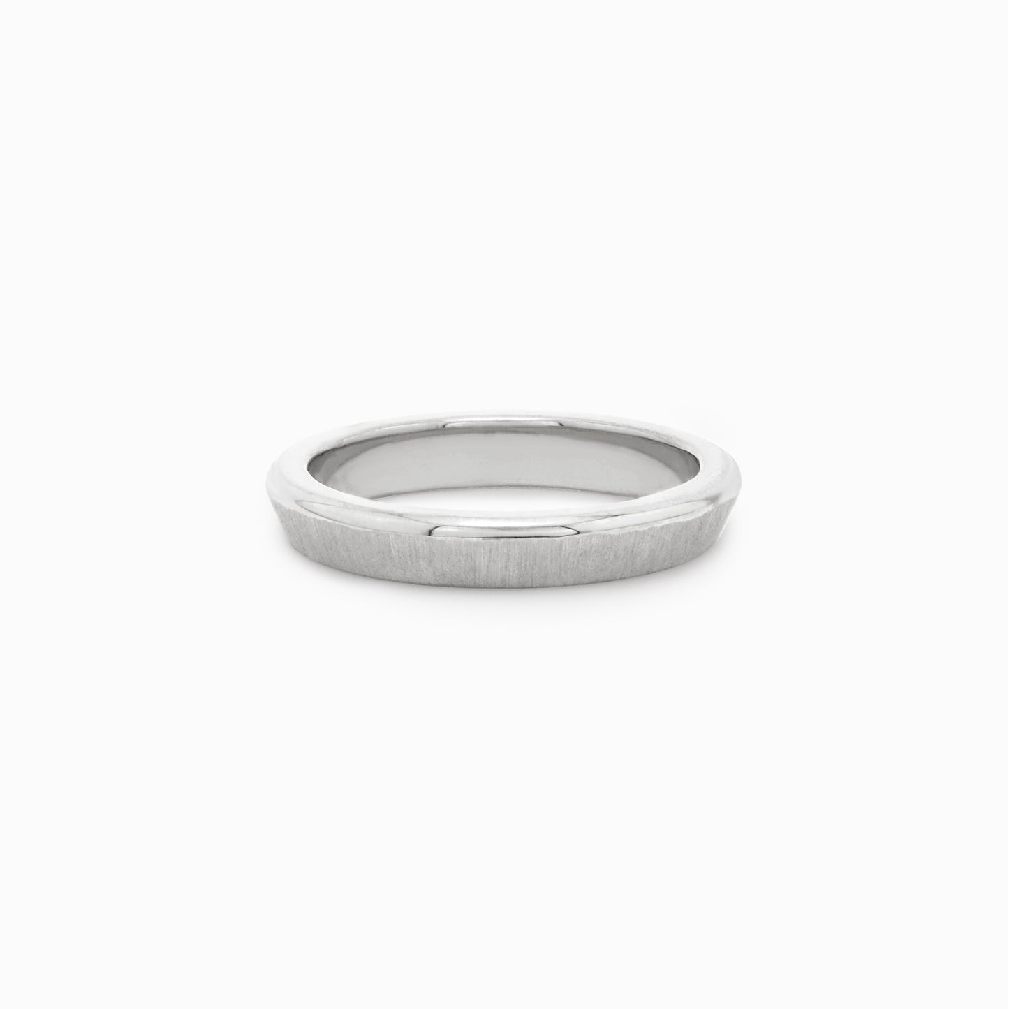 OFF-KILTER Audacious Satin Stacking Ring – Silver