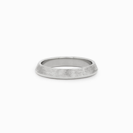 OFF-KILTER Audacious Distressed Stacking Ring – Silver