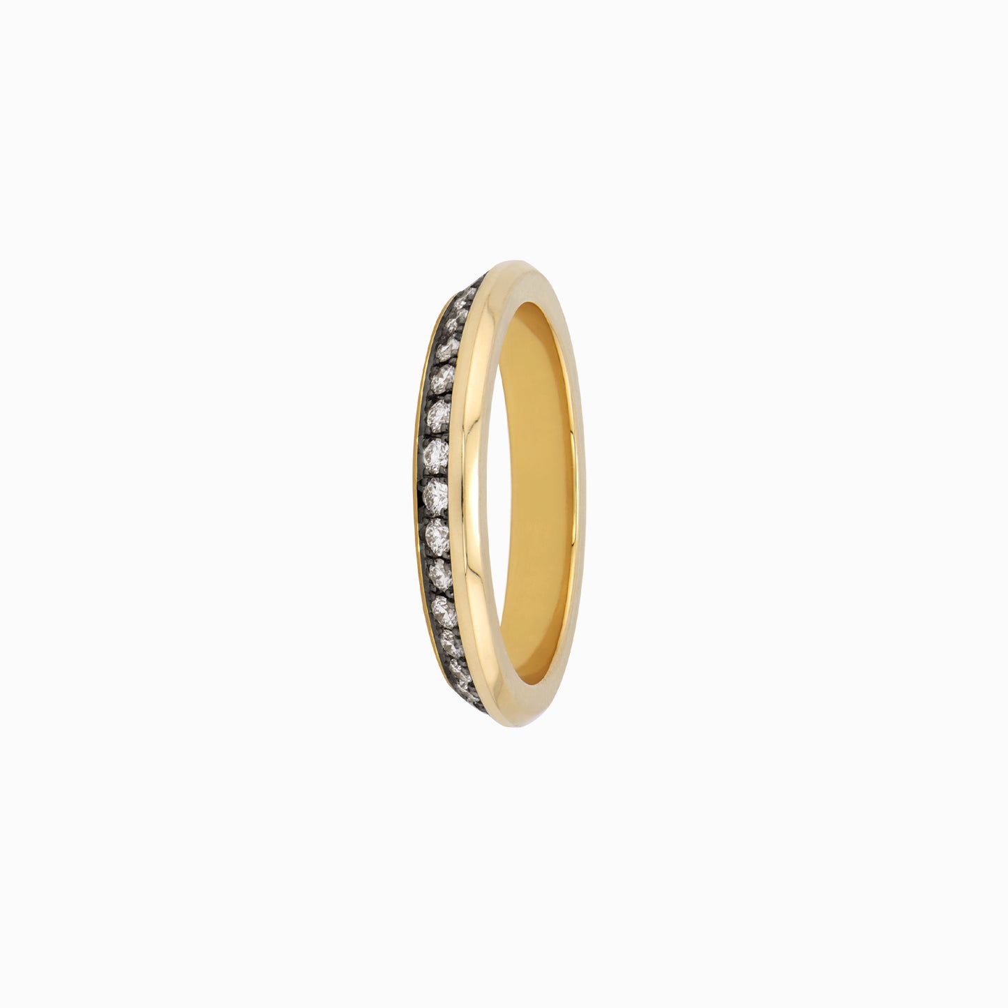 OFF-KILTER Audacious Diamond Stacking Ring – Dark Mode