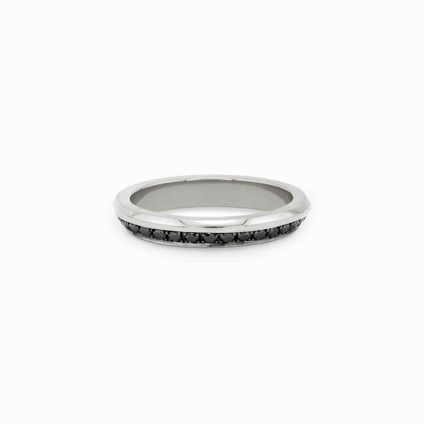 OFF-KILTER Audacious Black Diamond Stacking Ring – Dark Mode