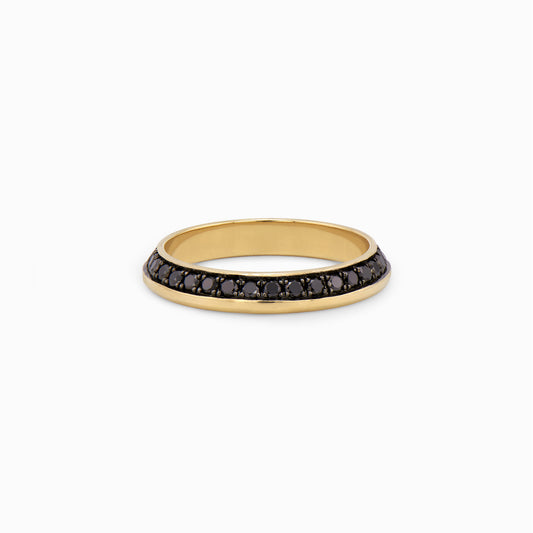 OFF-KILTER Audacious Black Diamond Stacking Ring – Dark Mode