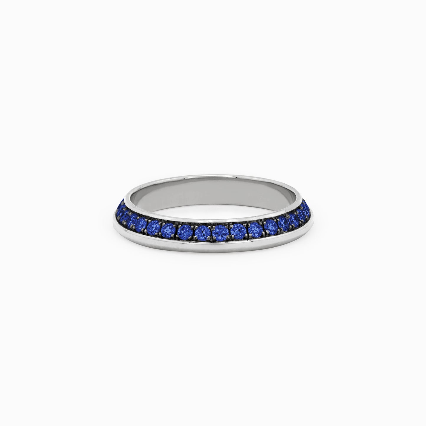 OFF-KILTER Audacious Sapphire Stacking Ring – Dark Mode