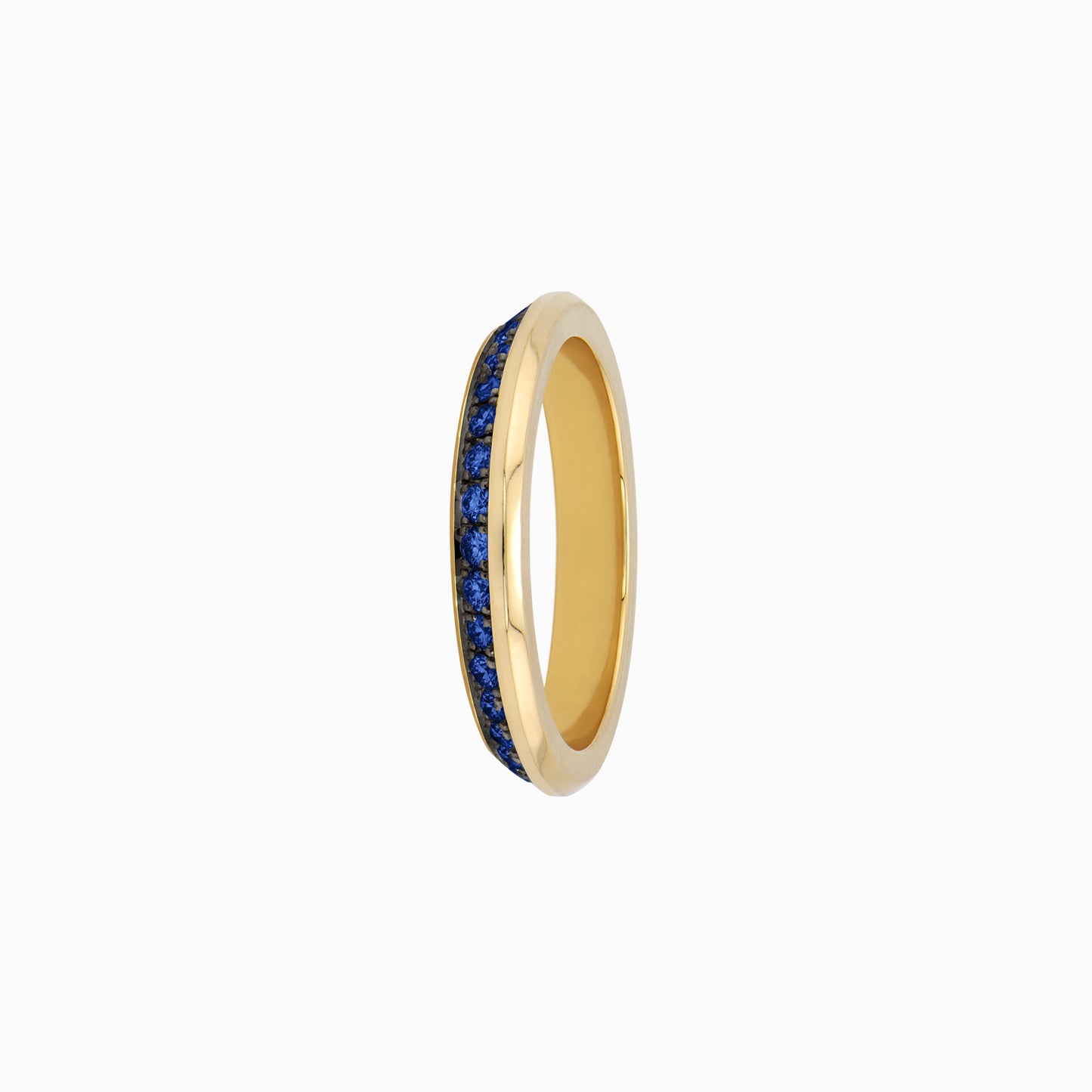 OFF-KILTER Audacious Sapphire Stacking Ring – Dark Mode