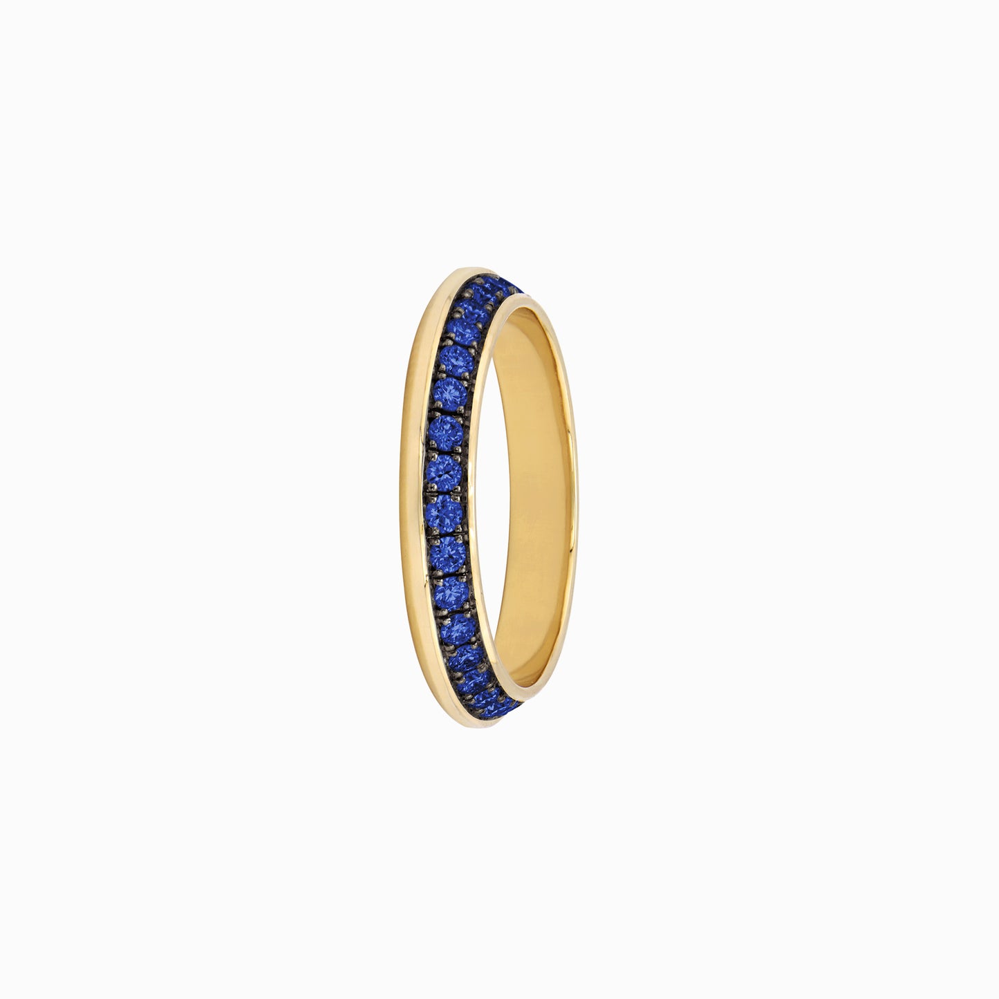OFF-KILTER Audacious Sapphire Stacking Ring – Dark Mode