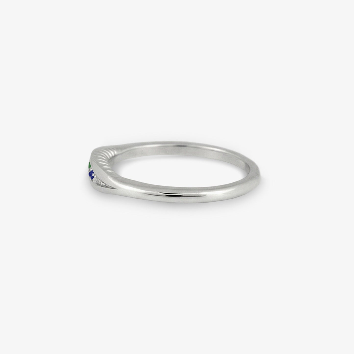 Renewal Dôme Ring with Emerald & Blue Sapphires