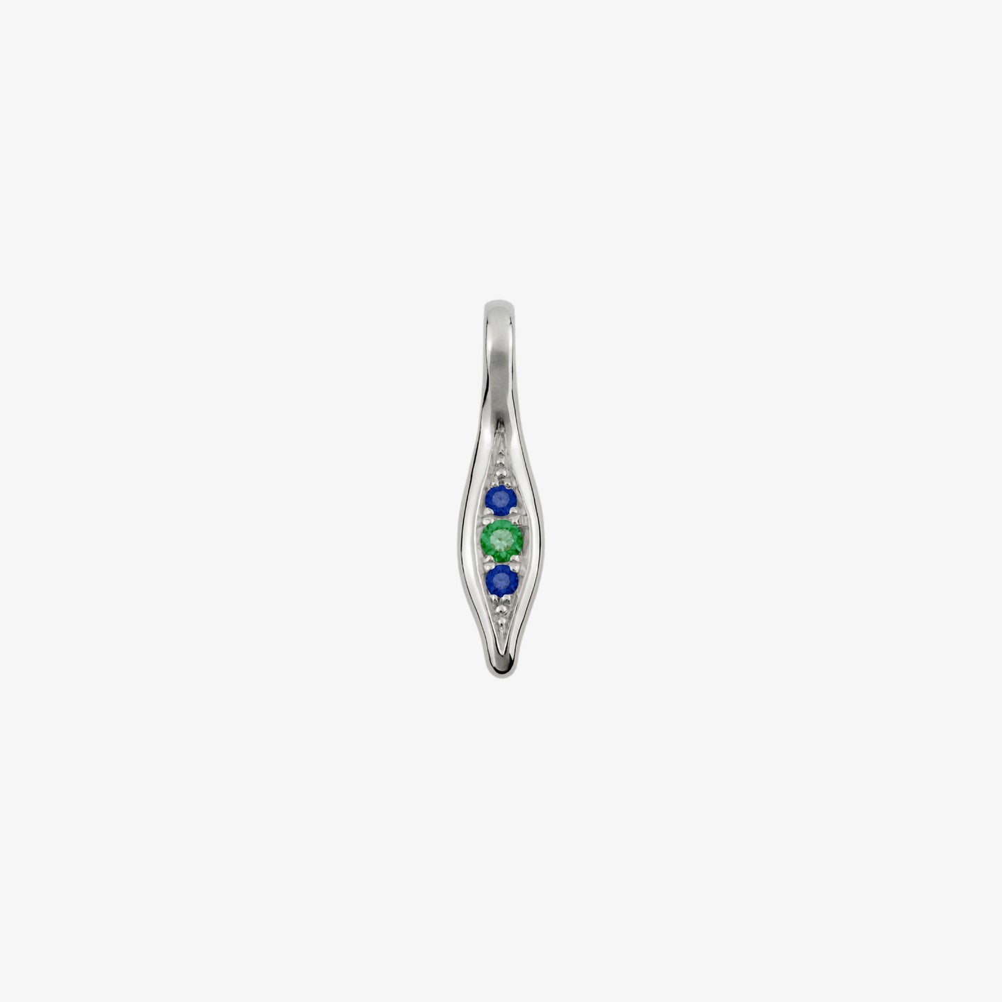 Renewal Droplet Pendant with Emerald & Blue Sapphires