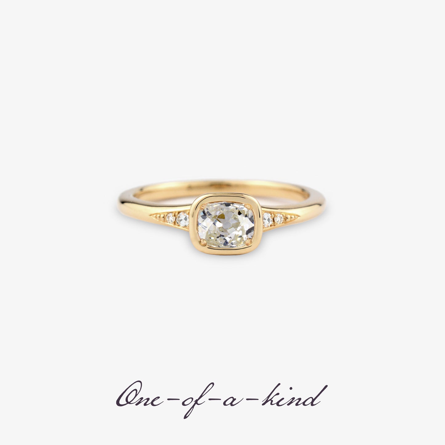 REVIVAL Antique Old Mine Cut Diamond Ring with Accents – 0.50ctw