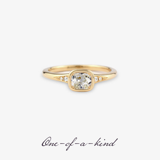 REVIVAL Antique Old Mine Cut Diamond Ring with Accents – 0.50ctw