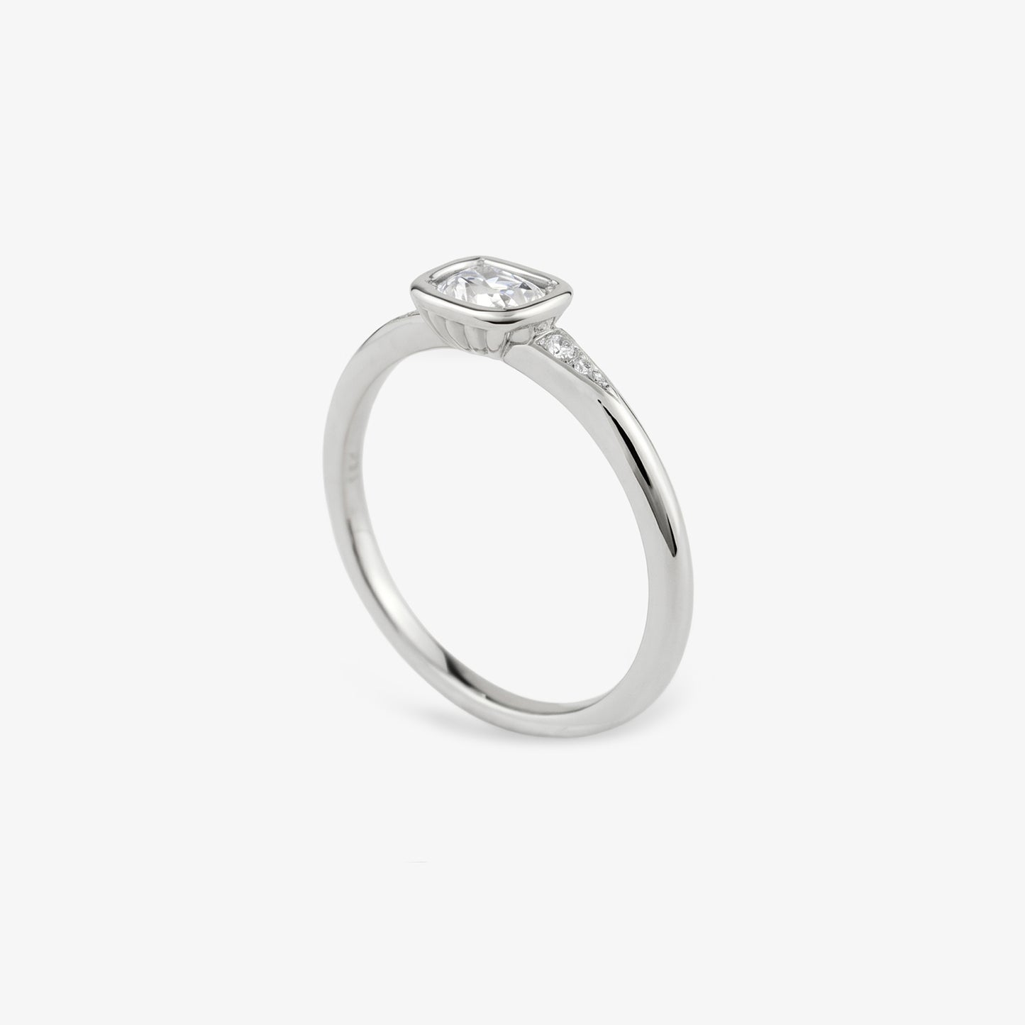 REVIVAL East-West Old Mine Cut Lab Diamond Ring with Accents – 0.40ctw