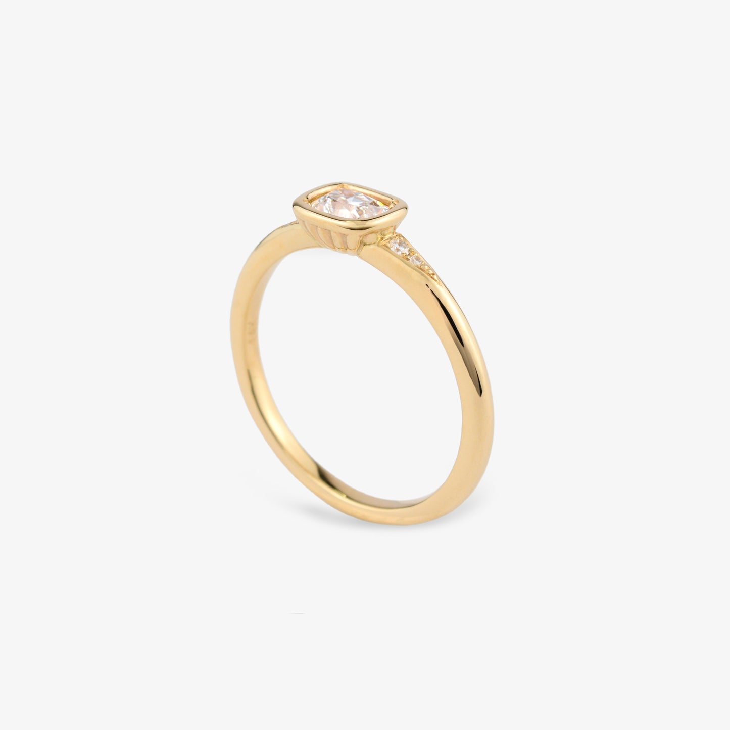REVIVAL East-West Old Mine Cut Lab Diamond Ring with Accents – 0.40ctw