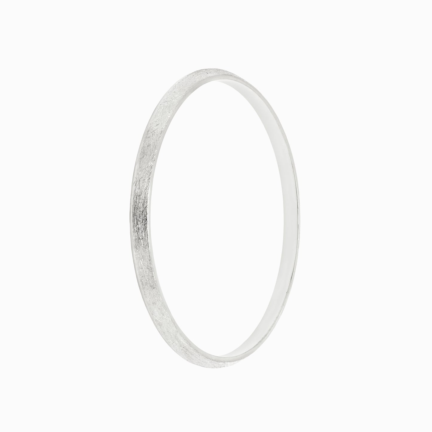 OFF-KILTER Outrageous Distressed Bangle – Silver