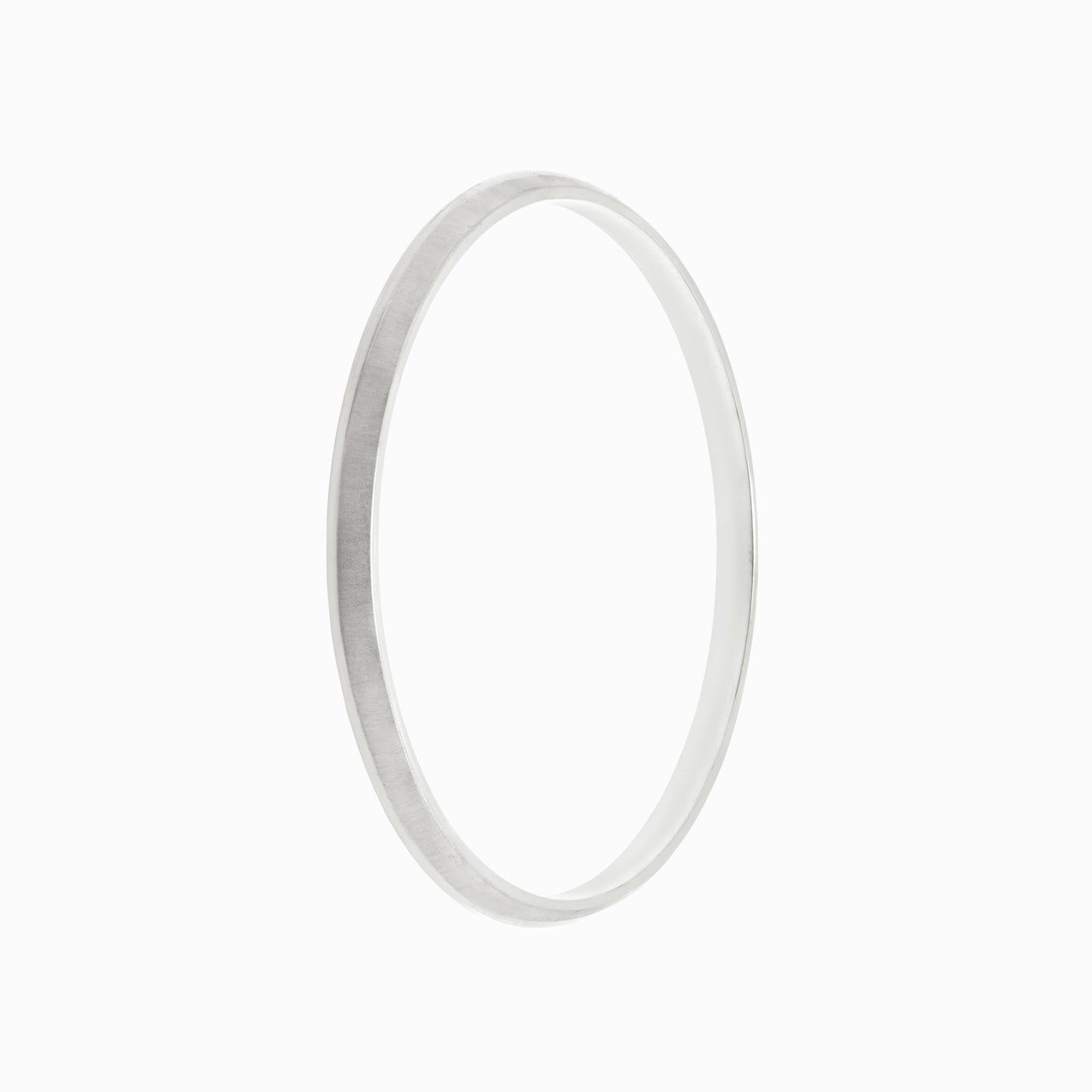 OFF-KILTER Outrageous Satin Bangle Bracelet – Silver