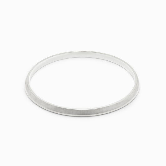 OFF-KILTER Outrageous Satin Bangle Bracelet – Silver