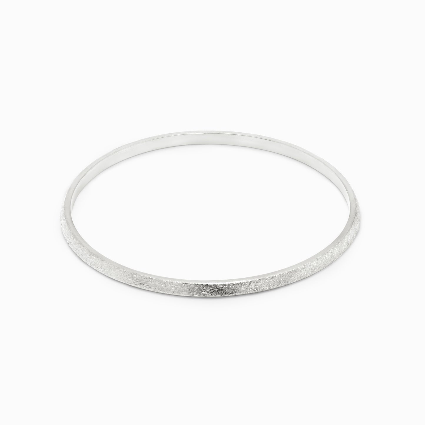 OFF-KILTER Audacious Distressed Bangle Bracelet – Silver