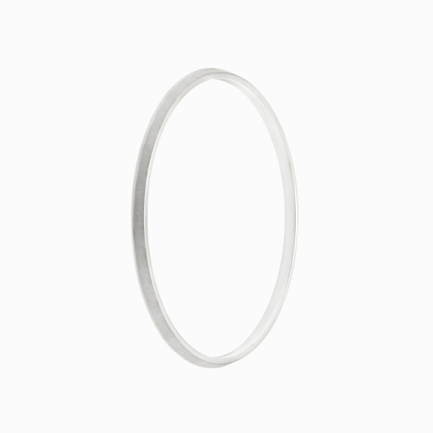 OFF-KILTER Audacious Satin Bangle Bracelet – Silver