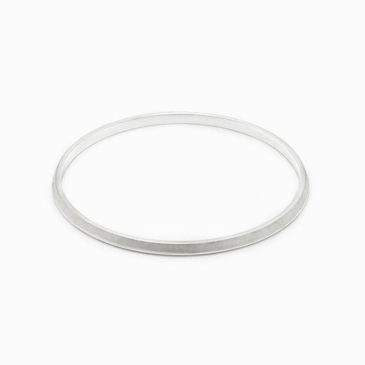 OFF-KILTER Audacious Satin Bangle Bracelet – Silver