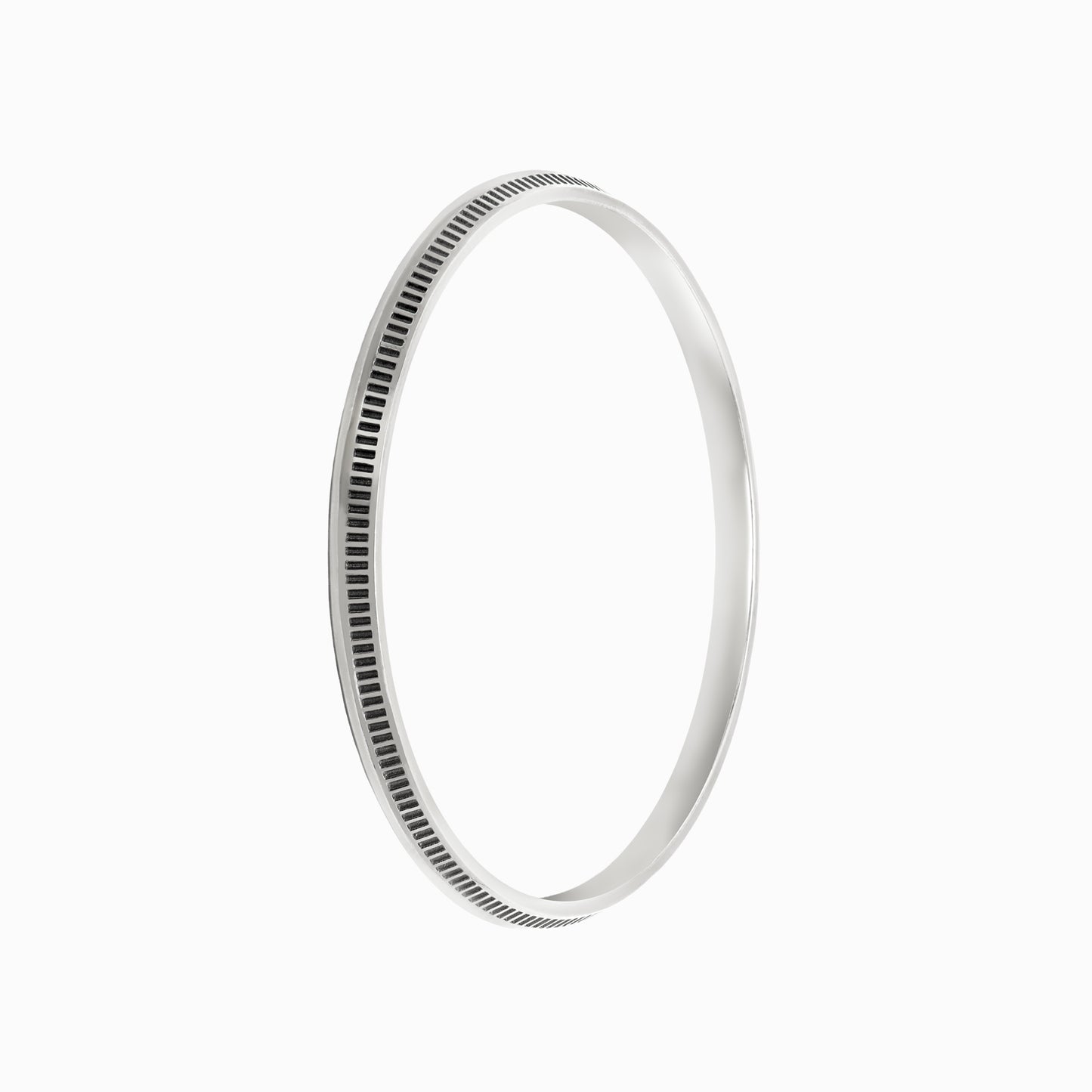 OFF-KILTER Outrageous Turbine Bangle Bracelet – Silver