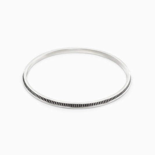 OFF-KILTER Audacious Turbine Bangle Bracelet – Silver