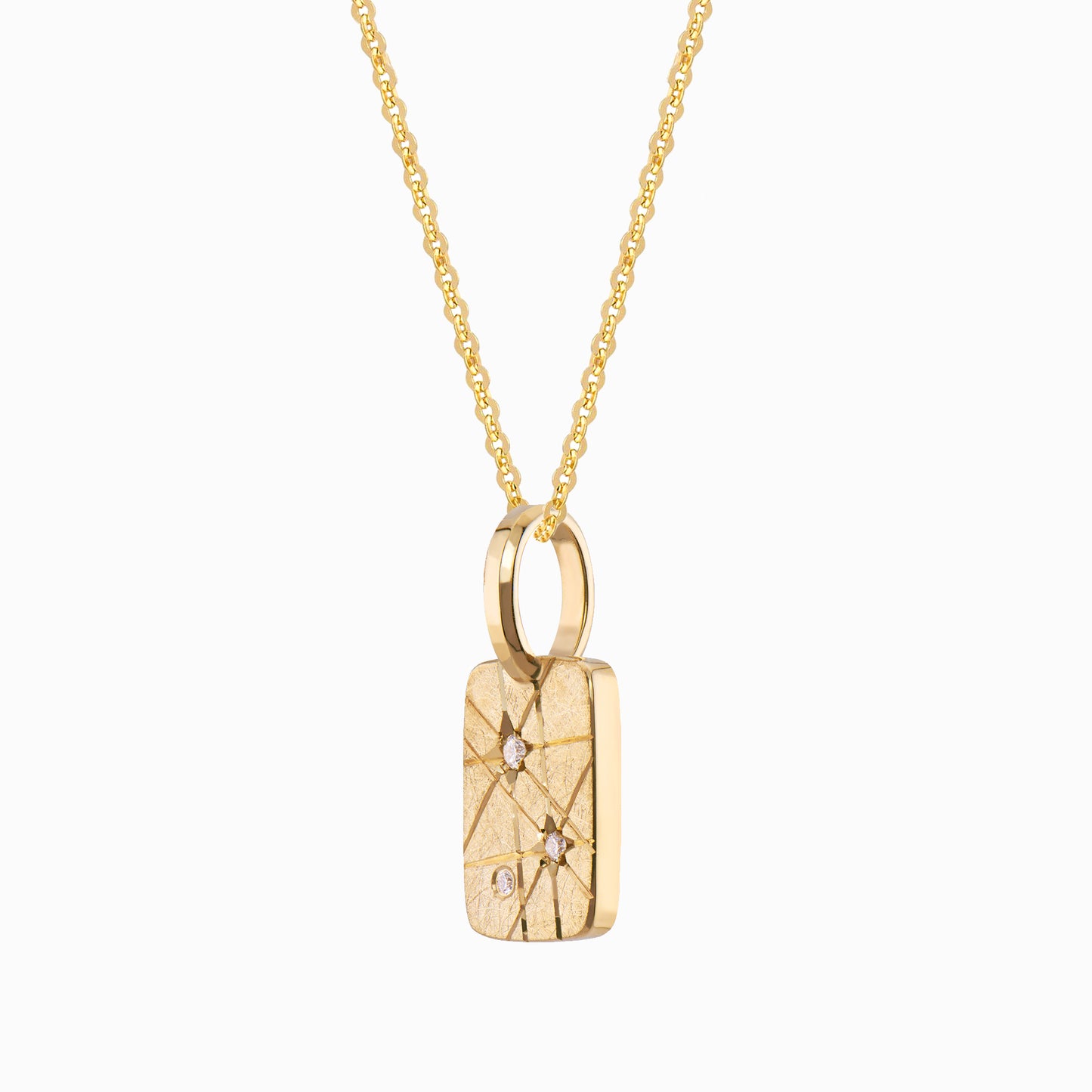 TRIUMPHANT Cheeky Diamond Tablet Fine Necklace