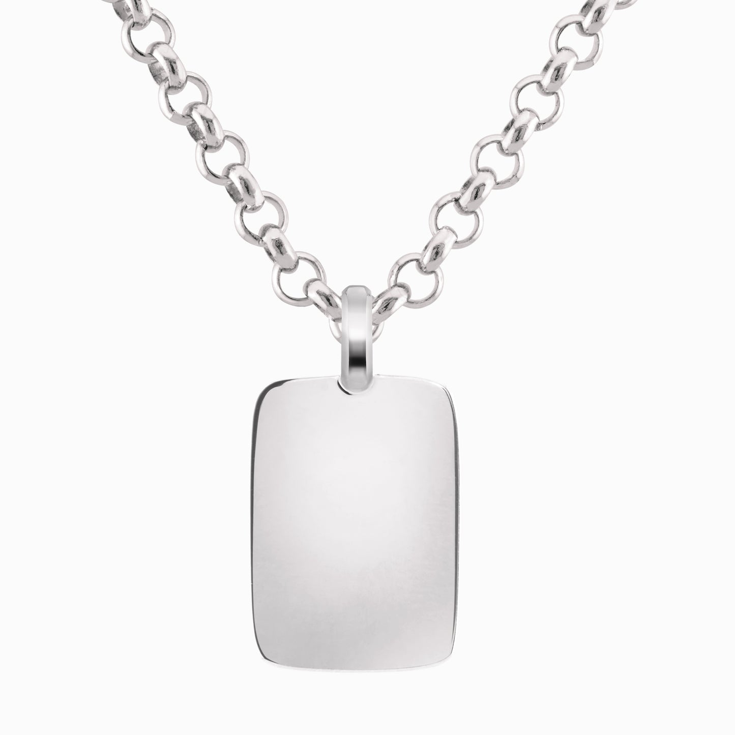 TRIUMPHANT Outrageous Diamond Tablet Necklace – Silver