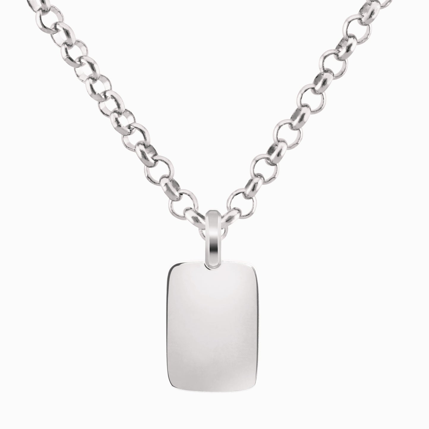 TRIUMPHANT Audacious Diamond Tablet Necklace – Silver