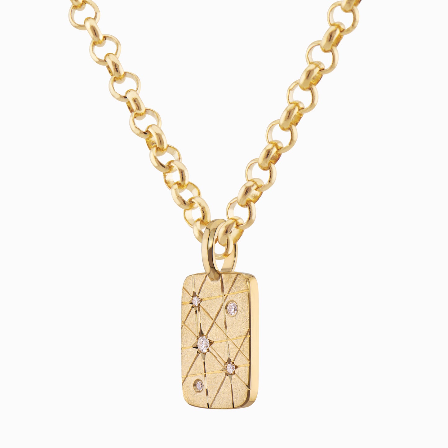 TRIUMPHANT Audacious Diamond Tablet Necklace