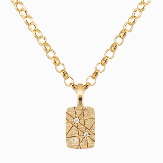 TRIUMPHANT Cheeky Diamond Tablet Necklace