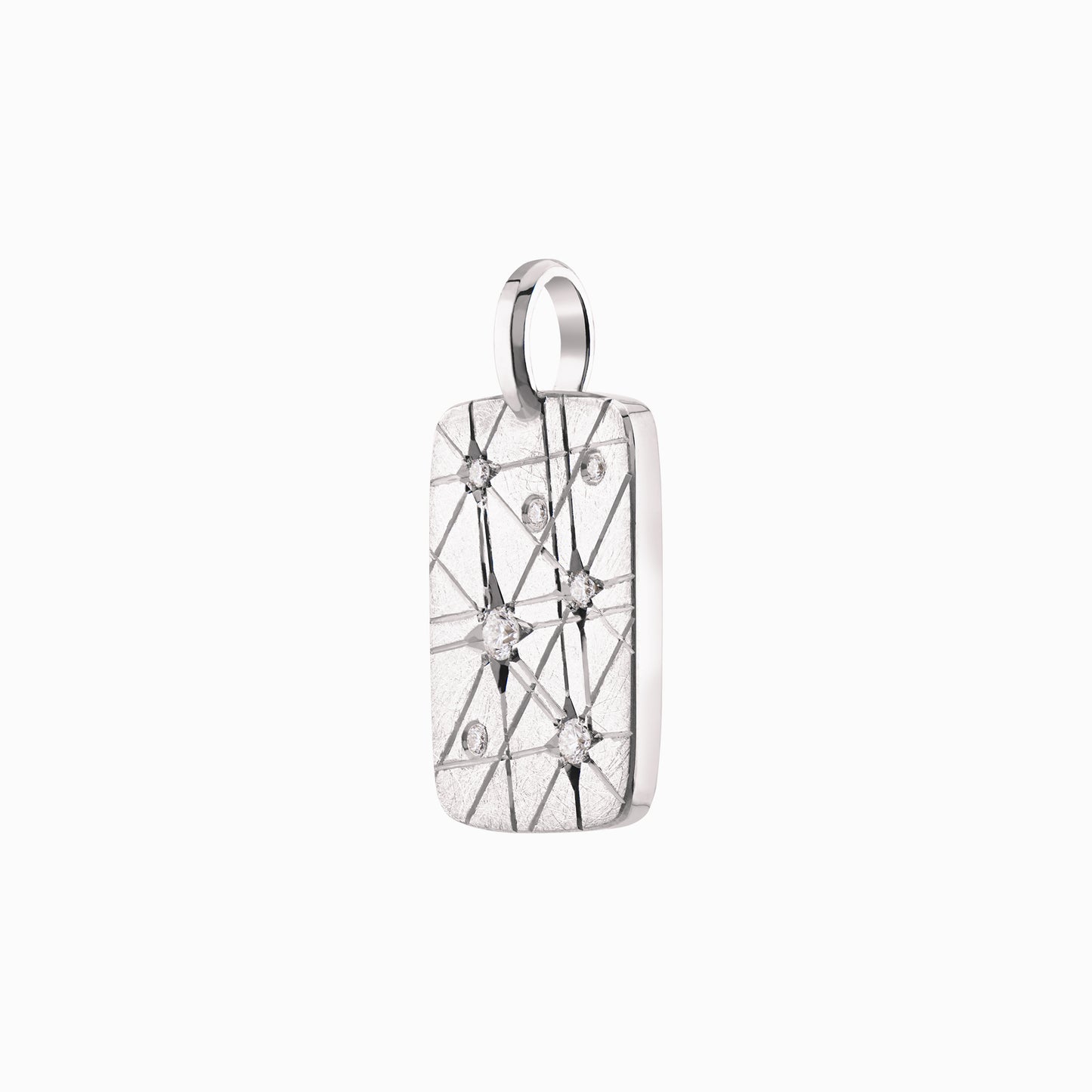 TRIUMPHANT Outrageous Diamond Tablet Pendant – Silver