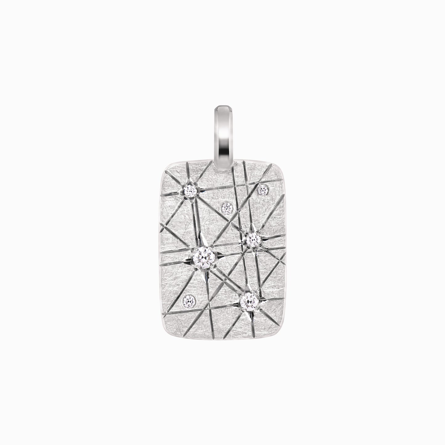 TRIUMPHANT Outrageous Diamond Tablet Pendant – Silver