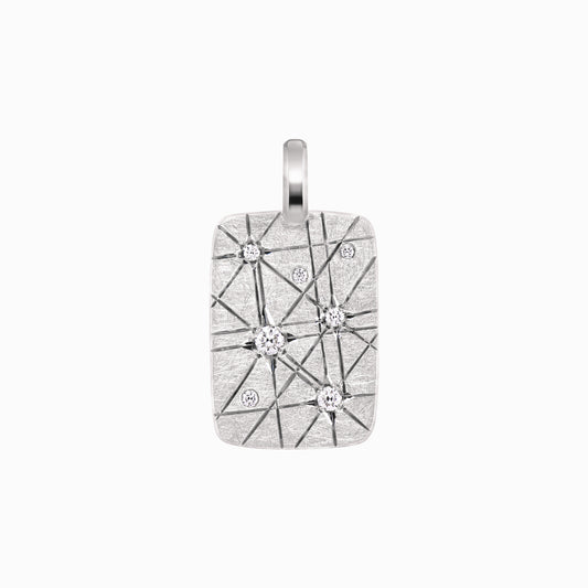 TRIUMPHANT Outrageous Diamond Tablet Pendant – Silver