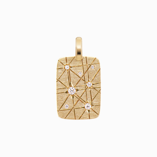 TRIUMPHANT Outrageous Diamond Tablet Pendant in 14K Yellow Gold