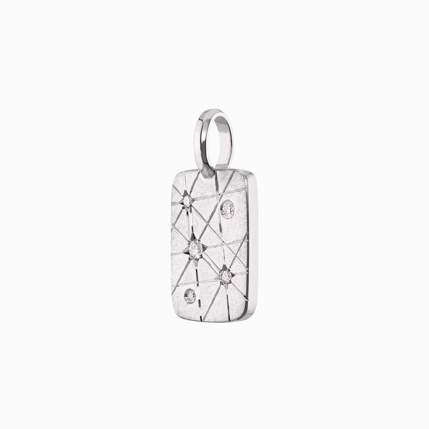 TRIUMPHANT Audacious Diamond Tablet Pendant – Silver