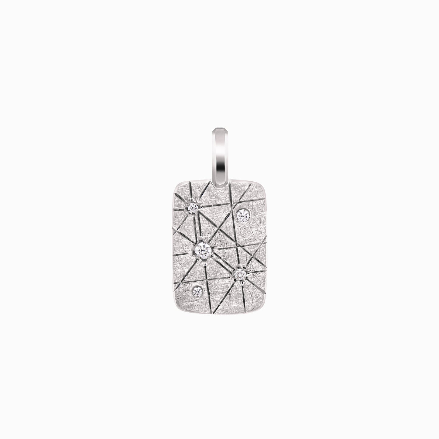 TRIUMPHANT Audacious Diamond Tablet Pendant – Silver