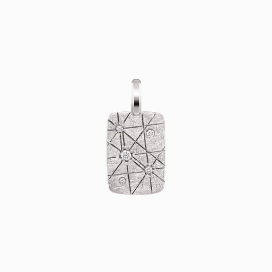TRIUMPHANT Audacious Diamond Tablet Pendant – Silver