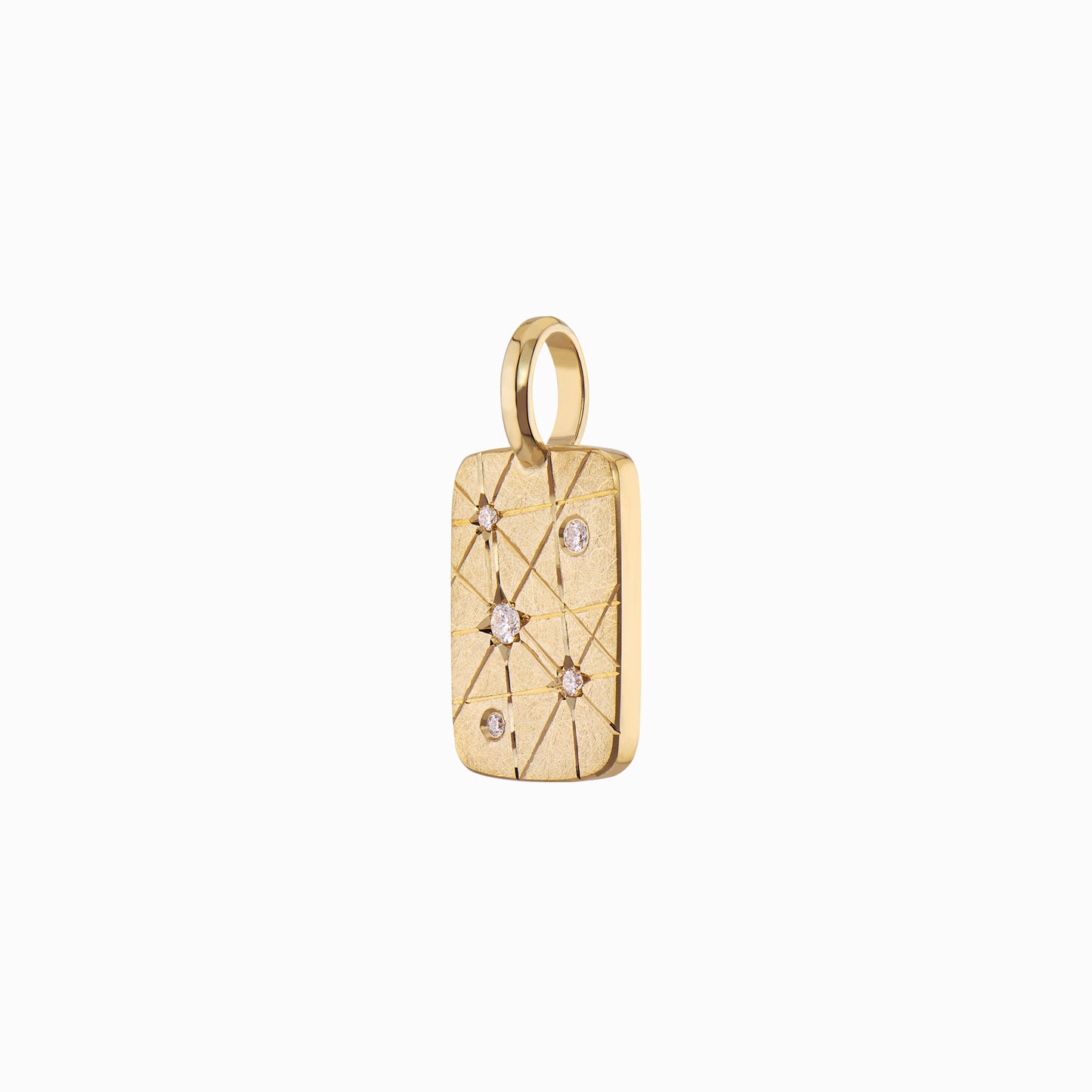 TRIUMPHANT Audacious Diamond Tablet Pendant in 14K Yellow Gold