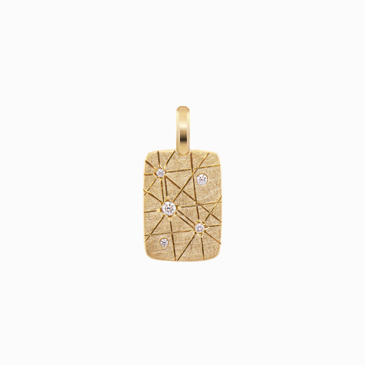 TRIUMPHANT Audacious Diamond Tablet Pendant in 14K Yellow Gold