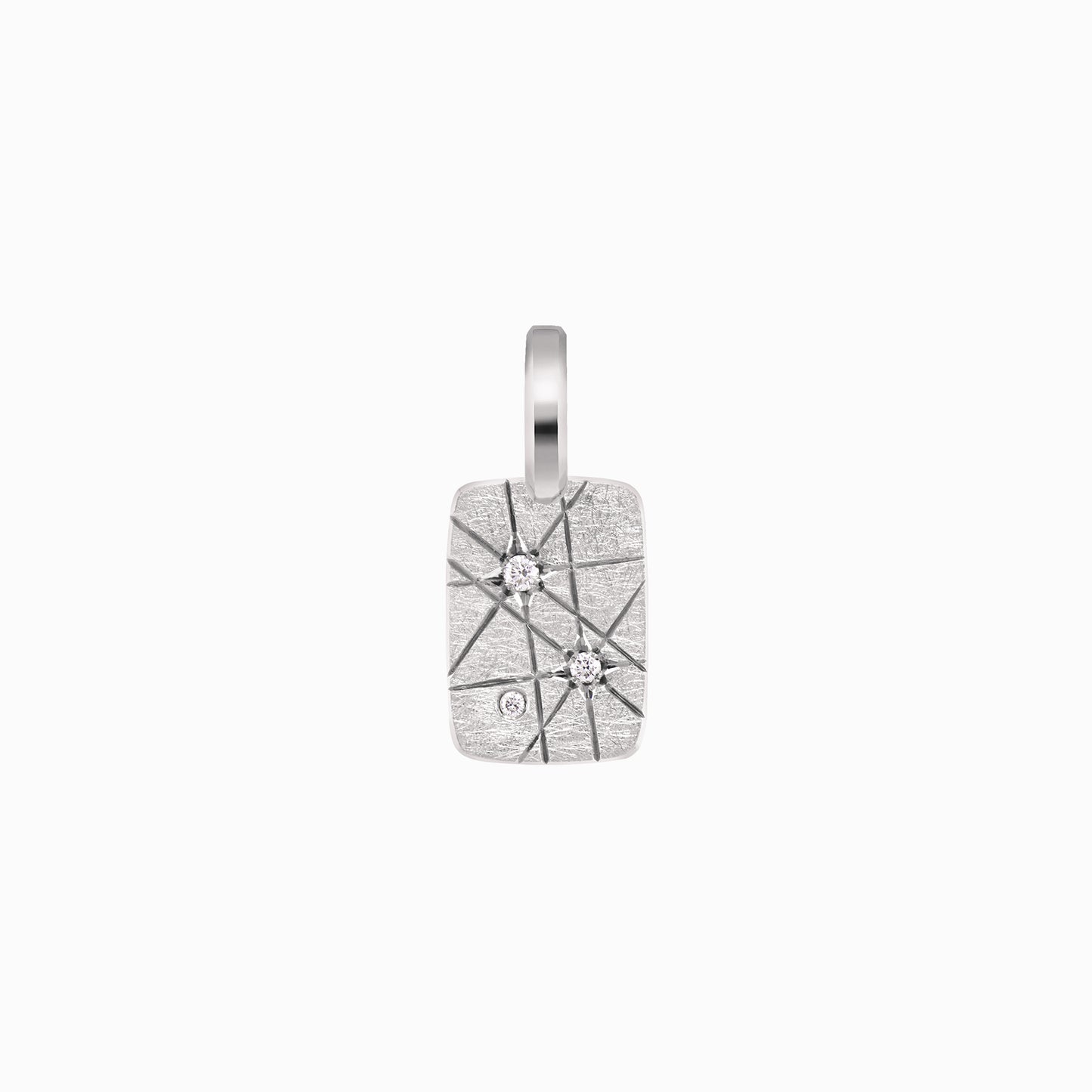 TRIUMPHANT Cheeky Diamond Tablet Pendant – Silver