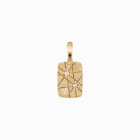 TRIUMPHANT Cheeky Diamond Tablet Pendant in 14K Yellow Gold